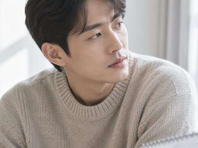 서류를 듣고 옆을 바라보는 남편과 달력 모서리를 짚은 손